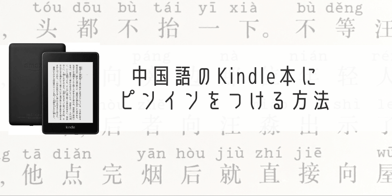 凄すぎる 中国語のkindle本にピンインをつける方法 Courage Blog