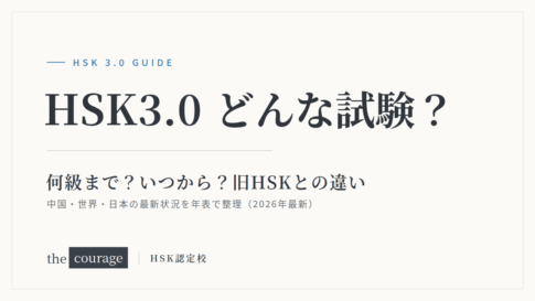 HSK3.0 どんな試験？何級まで・いつから・旧HSKとの違い